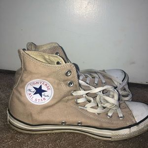 Tan High Top Converse